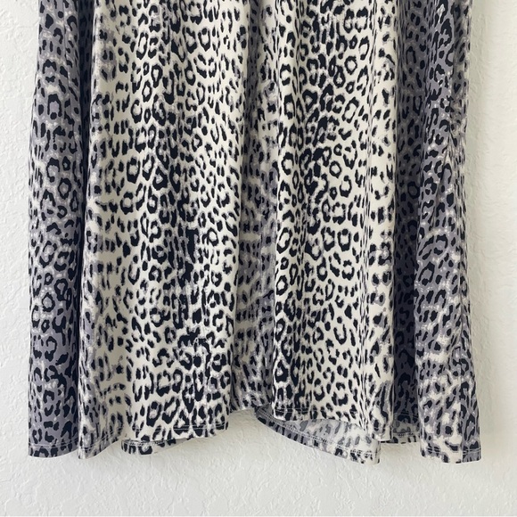 Anne Klein Animal Print Dress 3X Office Career A-Line Knee Length Stretch Ruffle - Picture 6 of 15